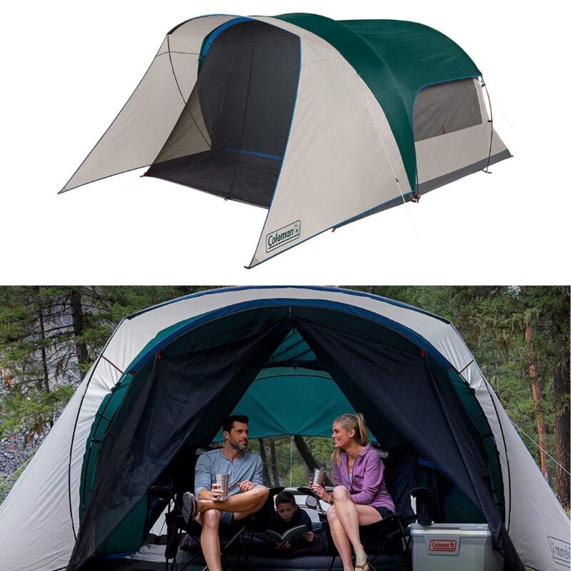 COLEMAN Cabin 6-Person Camping Tent with Weatherproof Screen Room