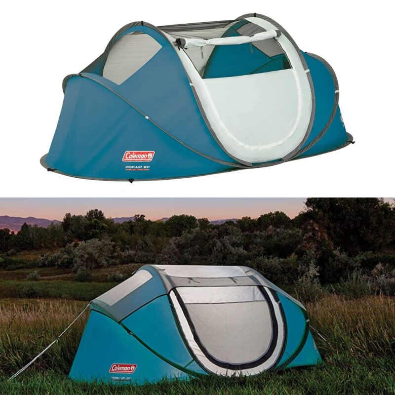 COLEMAN 2/4Person Past Pitch Festival Tent, Absolutely Waterproof for