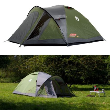 COLEMAN 2-Person Unisex Adult, Darwin 2 Tent, Compact 2 Man Dome, Lightweight for Camping & Hiking, Waterproof, Sewn in Groundsheet, Green/Gray