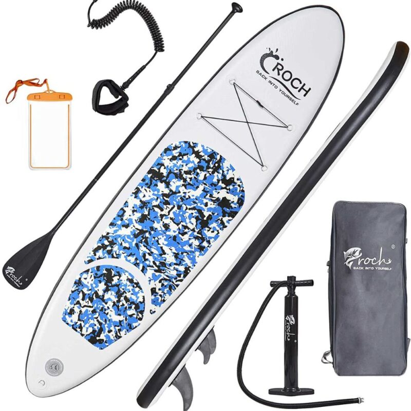 CROCH Stand Up Paddle Board with SUP Accessories, Fin, Backpack, Leash. Outdoorsi
