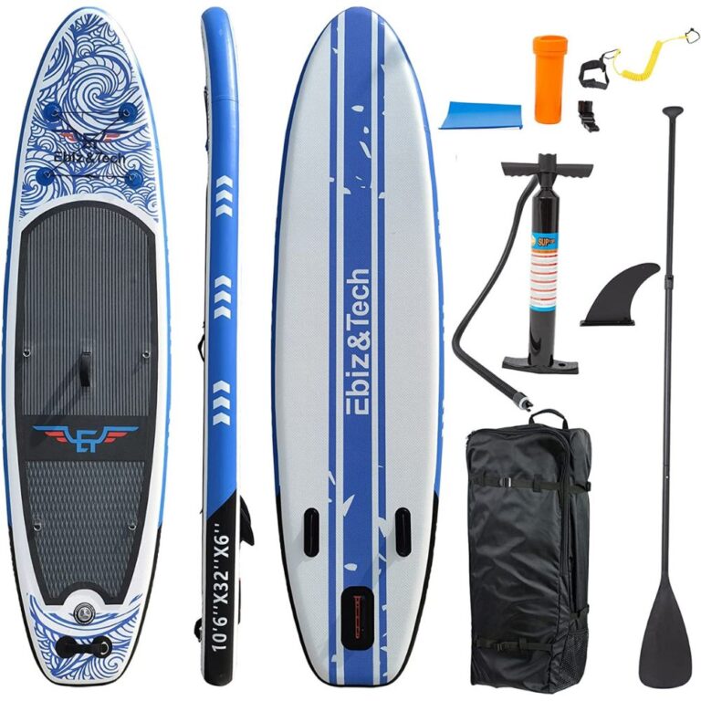 & TECH Inflatable Stand Up Paddle Board , UltraLight SUP Paddle Board with Fins