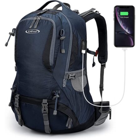 G4FREE Hiking Backpack 50L, Waterproof Daypack, Raincover, Outdoor Camping, Climbing for Men & Women