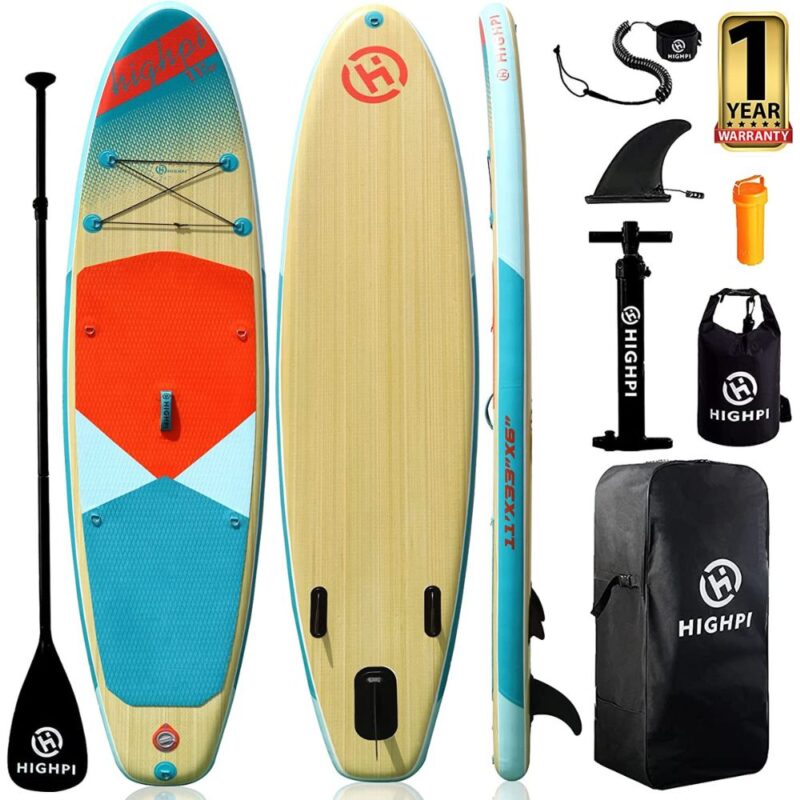 HIGHPI Inflatable Stand Up Paddle Board, Premium SUP w Accessories