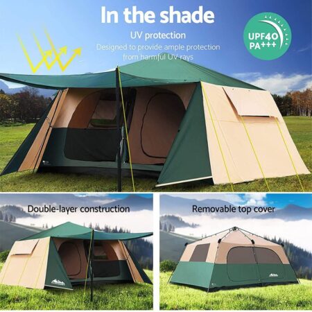 WEISSHORN Tents 4/5/8/12 Person Family Camping Dome Cabin w Carry Bag, Easy Set Up, Portable, Good Ventilation