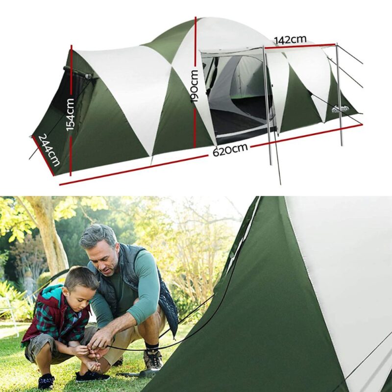 WEISSHORN Tents 4/5/8/12 Person Camping Dome Cabin, Family Group Travel, Beach Road, Picnic, w