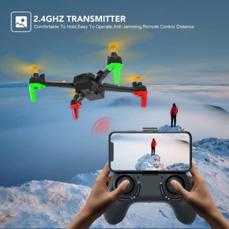 ELINOOVER 1080p HD FPV Drone w Camera for Adults & Kids, APP Control, 3D Flips, 3 Speed Modes, Gesture Control, Long Battery Life