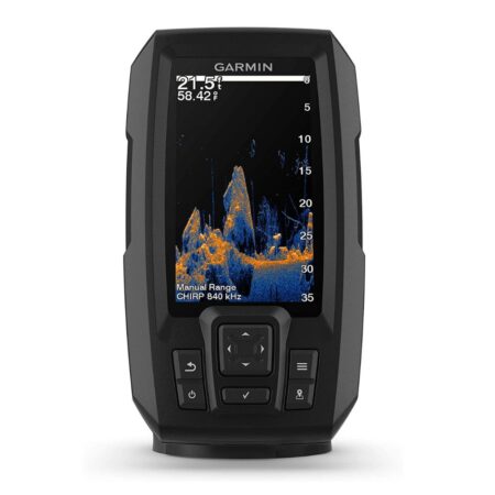 GARMIN Striker Vivid 4cv, Easy-to-Use, 4"Colour Fishfinder & Sonar Transducer, Vivid Scanning Sonar Colour Palettes