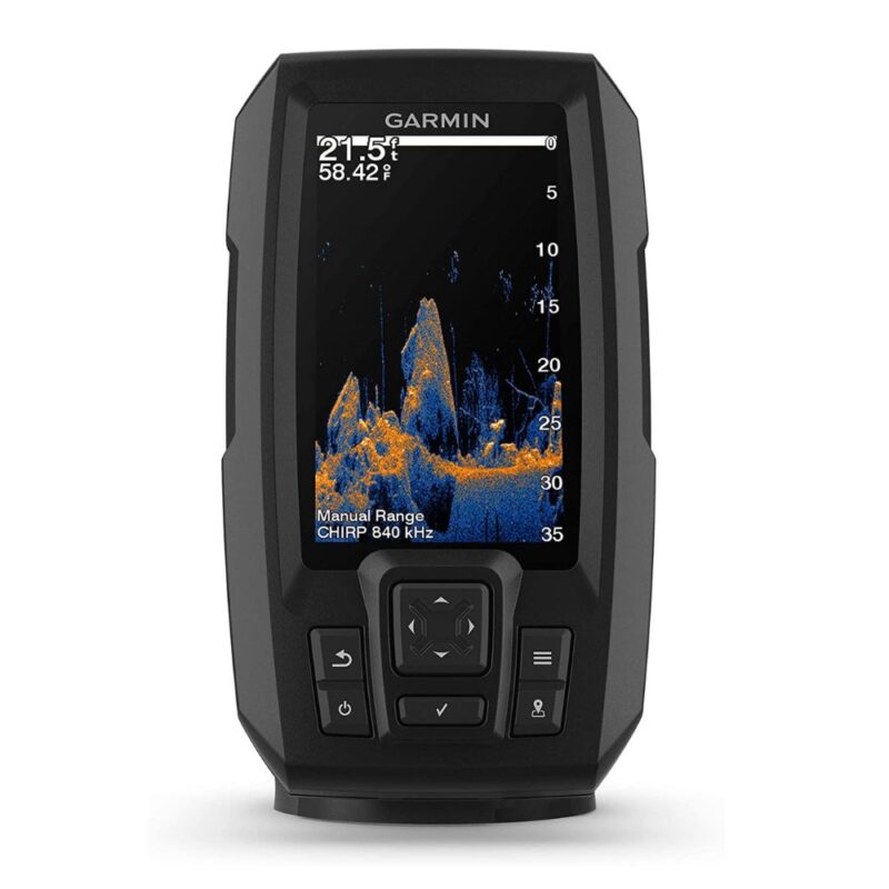 GARMIN Striker Vivid 4cv, Easy-to-Use, 4"Colour Fishfinder & Sonar Transducer, Vivid Scanning Sonar Colour Palettes