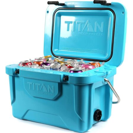 ARCTIC ZONE Titan Deep Freeze Premium Ice Chest Roto Cooler w Microban Protection - Sizes: 20Q and 55Q Colours: Blue and Gray