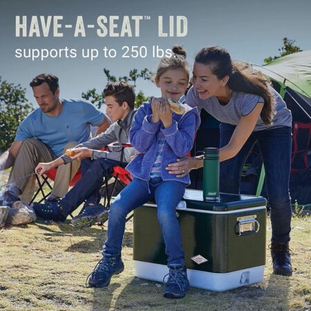 COLEMAN Cooler, Steel-Belted Cooler Keeps Ice Up to 4 Days, 54-Quart Cooler for Camping, BBQs, Parties & Outdoor Activities