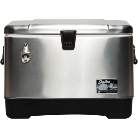 IGLOO Cooler, Stainless Steel, Silver, 51 Litres