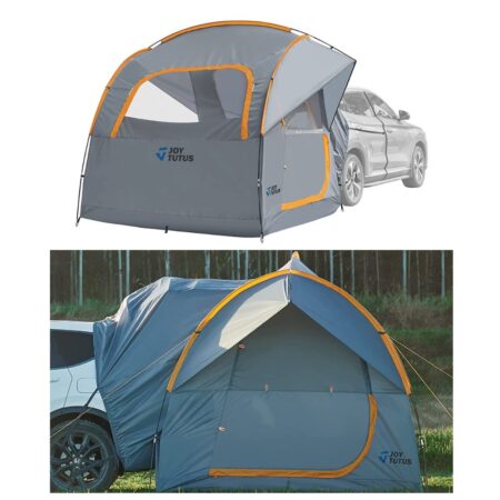 JOYTUTUS SUV Tent for Camping, Double Door Design, Waterproof PU2000m Double Layer for 6-8 Person, Dimensions  7-7-w-x-7-7-l-x-6-9-h