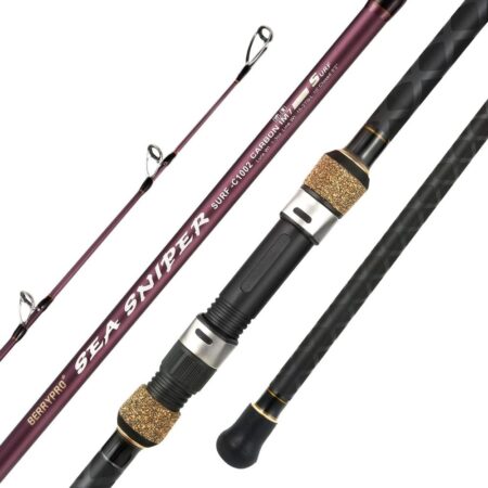 BERRYPRO Surf Spinning & Casting Fishing Rod, Carbon Fibre, Travel Fishing Rod (9-Feet & 10-Feet & 12-Feet & 13.3-Feet)