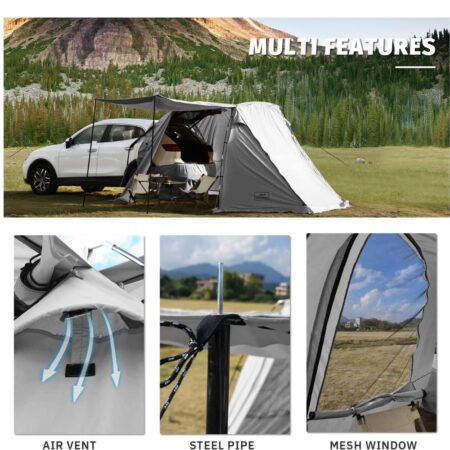 KAMPKEEPER SUV Car Tent, Tailgate Shade Awning Tent for Camping, Car Tents for Picnic, Sports Events, Music Festivals, Outdoor Travel.