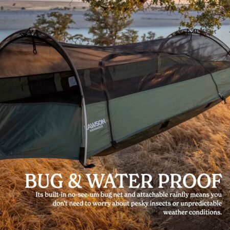 LAWSON HAMMOCK Forest Green Hammock & Strap Bundle, Blue Ridge Strap Tent Hammock, Camping