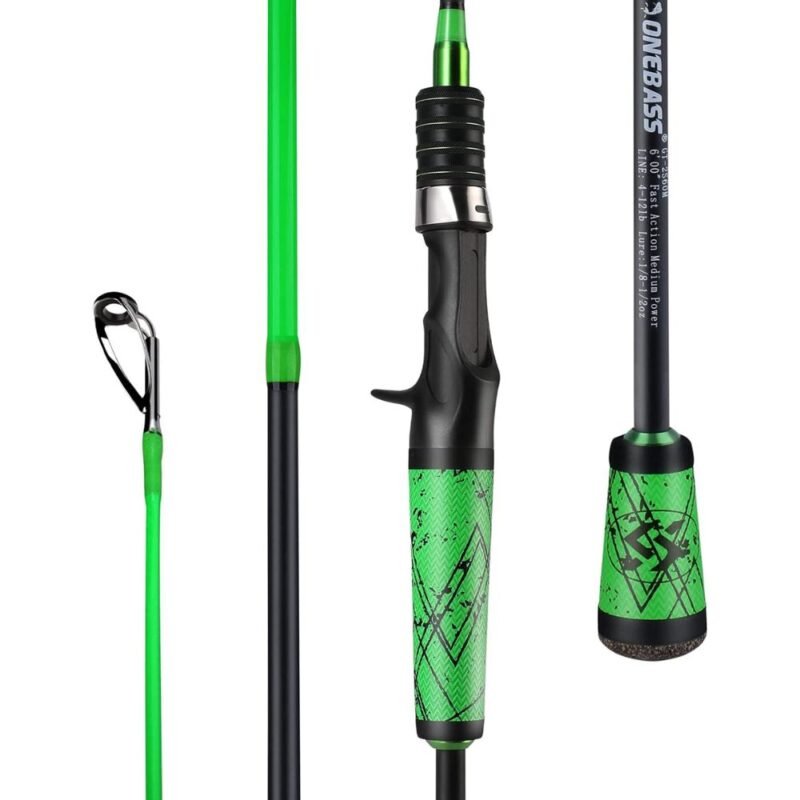 ONE BASS Fishing Pole, 24 Ton Carbon Fibre Casting & Spinning Rods 2