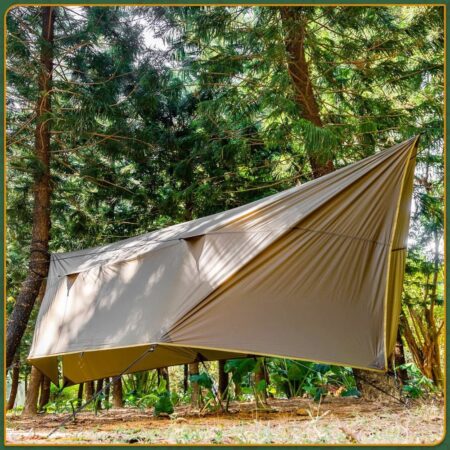 POMOLY Wolfden UL Hammock, Rain Fly, Camping Tarp 9ft x 12ft, Ultralight, 20D Silnylon, Waterproof 3000mm