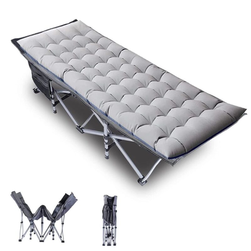 KOKSRY Camping Stretcher/Cot, Folding Bed for Adults, Portable Camp Stretcher for Sleeping w