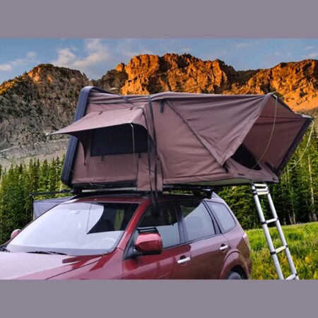 XTLLY Travel Pop-up Installation Tent, Rooftop Tent, Hard Shell Tent, Large Space, Suitable for 3-4 People w Ladder & Waterproof Hard Shell Tent, Overland Roof Top Tent.