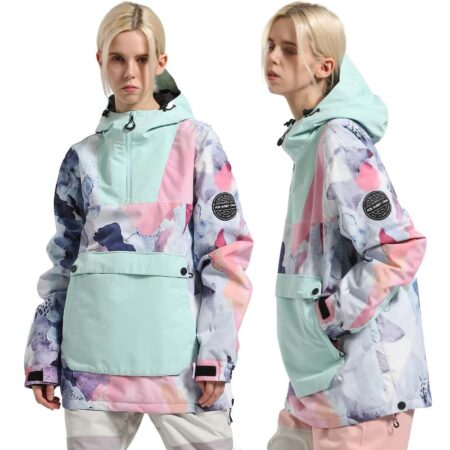 BSASB Women's Ski Jackets, Snowboard, Winter Coats, Warm, Waterproof, Windproof Jacket for Women, Skiing, Snowboarding, Sports