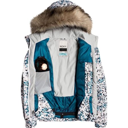 ROXY Bright White Izi Winter Ski Jacket for Women